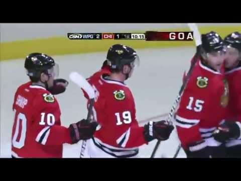 Andrew Brunette goal : Chicago Blackhawks : October 13 2011