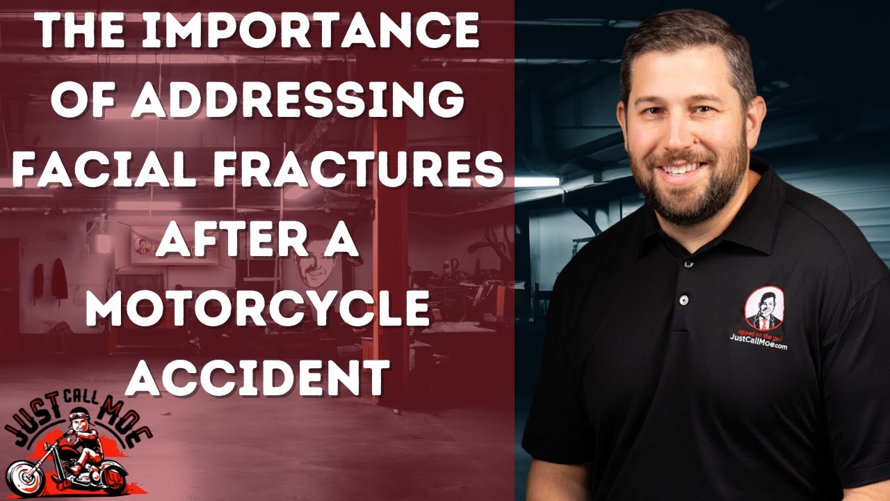 Why is it important to address facial fractures after a motorcycle accident?