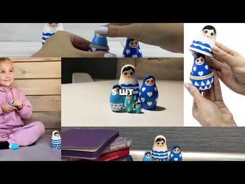 Миниатюра изображения товара Матрешка сувенирная Брестская Фабрика Сувениров Для декора детской в голубом цвете / 5322