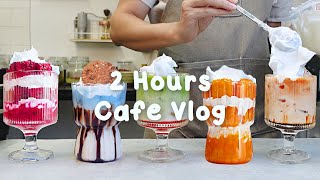🍒지치고 힘들 땐 음료 ASMR로 힐링해요/주중의 여유로움/2시간 모음🍭2 Hours Vlog/Cafe Vlog/ASMR/Tasty Coffee