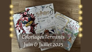 Coloriages Terminés Juin & Juillet 2025 - Finished Pages