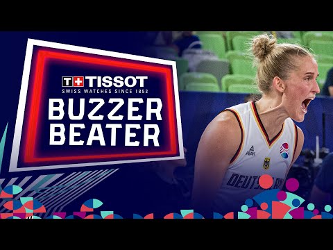 Leonie Fiebich 🇩🇪 | TISSOT Buzzer Beater vs Czech Republic | FIBA #EuroBasketWomen 2023