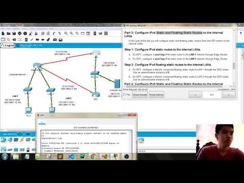 CCNA2 SRWE | 15.6.1 Packet Tracer - Configure IPv4 and IPv6 Static and Default Routes