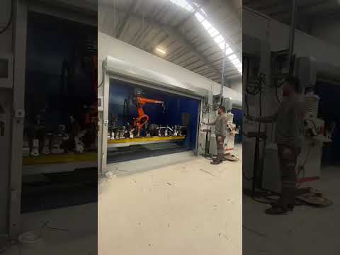 robot front high speed PVC roll up door for automated production lines and industrial robot systems