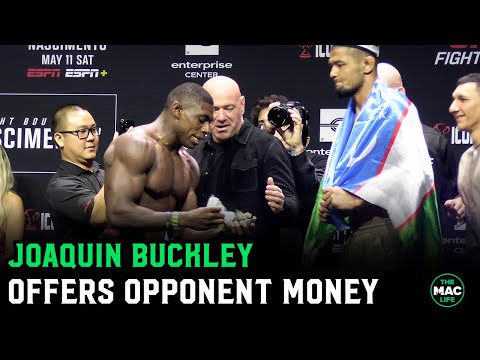 Joaquin Buckley offers opponent money at Final Face to Face