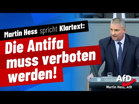 Martin Hess (AfD): "Die Antifa muss verboten werden!"