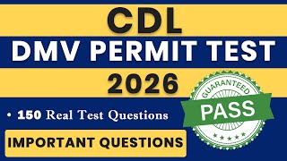 DMV CDL Permit Test 2026 – CDL Written Test Practice | 150 Real Questions