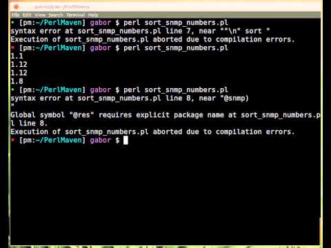 Beginner Perl Maven tutorial: 10.19 - Solution sort SNMP numbers