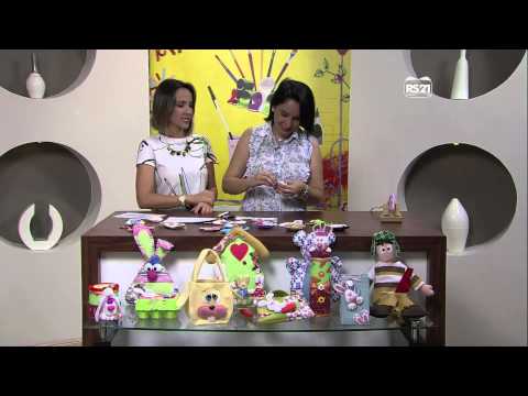 Mulher.com 31/01/2013 Priscila Cunha - Chaveiro ovelhinha  parte 2