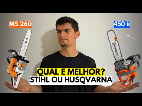 Qual Melhor? Motosserra Stihl MS 260 vs Motosserra Husqvarna 450ii | Qual escolher de 50 Cilindradas