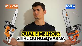 Qual Melhor? Motosserra Stihl MS 260 vs Motosserra Husqvarna 450ii | Qual escolher de 50 Cilindradas