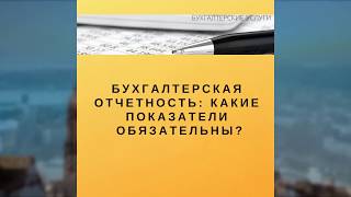 Бухгалтерская отчетность какие показатели обязательны