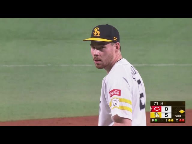 【5回表】開幕ローテ入りへ!! ホークス・C.スチュワート・ジュニア 5回無失点の好投!!  2024年3月23日 福岡ソフトバンクホークス 対 広島東洋カープ