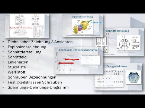 1. Technische Kommunikation Anfänger: Schnitte, Maßstäbe, Ansichten, Festigkeit, Begriffe, Linien
