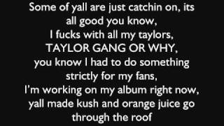 Wiz Khalifa - Damn It Feels Good To Be A Taylor Lyrics Video