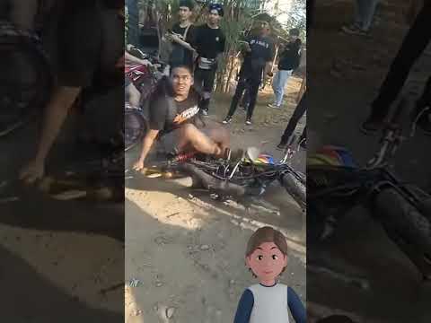 Overspeeding an RX King Motorcycle and Getting Hit by a Rock!