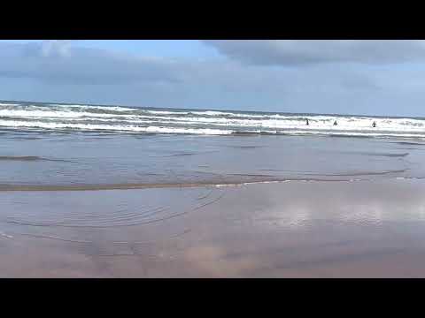 Side Walking by the beach in Casablanca, Morocco
