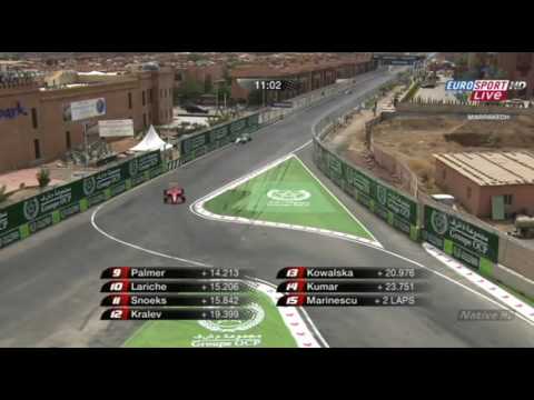 2010 Formula 2 - Race 2 at Marrakech - Part 4 of 6 (RESTART)