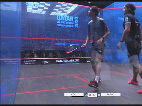 SQUASH. Backhand drive. Coll & Farag