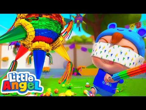 Break the Pinata Song | Little Angel Kids Songs & Nursery Rhymes | Moonbug Kids