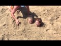 Eugenie & Liche helpless in the sand 