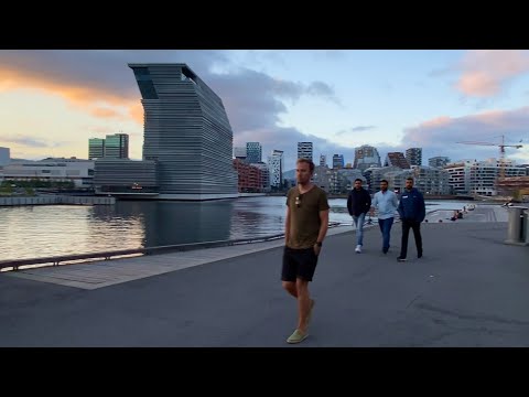 Oslo Norway walking 4K Skyline Sørenga 🇳🇴 Summer 2021 #osloelsa67