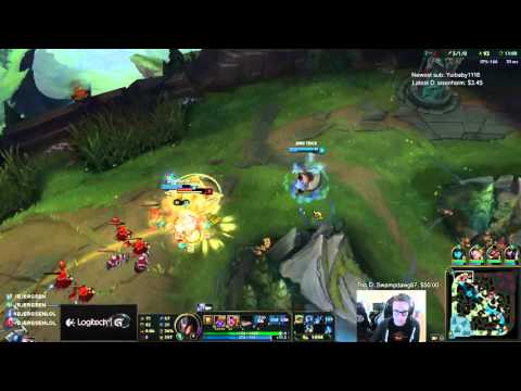 Bjergsen duo Trick2g - Twisted Fate vs Lulu Mid - League of Legends