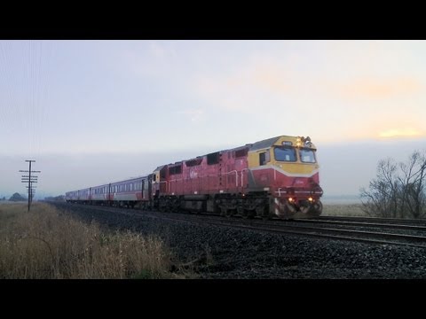 V/Line N class Diesel Locomotives with Passenger Trains - PoathTV Australian Railways & Trains