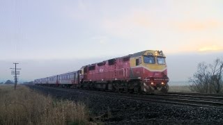 preview picture of video 'V/Line N class Diesel Locomotives with Passenger Trains - PoathTV Australian Railways & Trains'