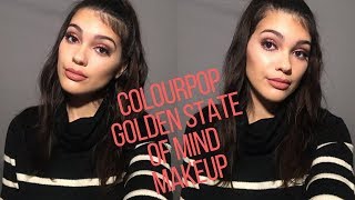 COLOURPOP GOLDEN STATE OF MIND MAKEUP! | AMANDA LESSA