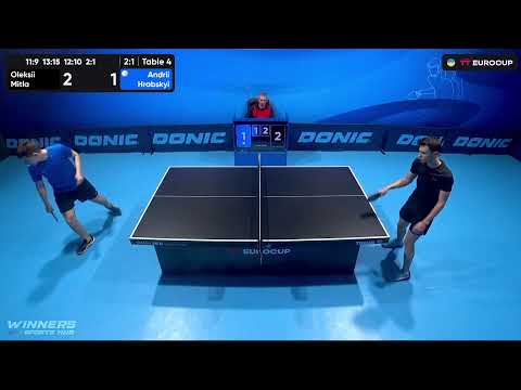 09:30 Oleksii Mitla - Andrii Hrabskyi 11.10.2023 TT Euro.Cup Ukraine Master. Table 4