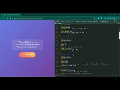 Advanced Microinteraction Button Animation | Click, Hover & Sound UX Design