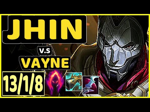 JHIN vs VAYNE - 13/1/8 KDA BOTTOM ADC GAMEPLAY - EUW Ranked MASTER