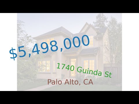 $5,498,000 home for sale in Palo Alto, CA (1740 Guinda St, 94303)
