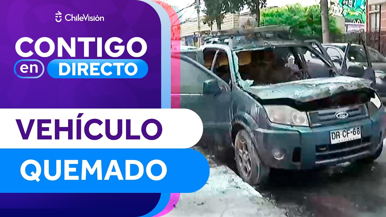 Tránsito de Recoleta fue restringido por auto incendiado en la vía - Contigo en Directo