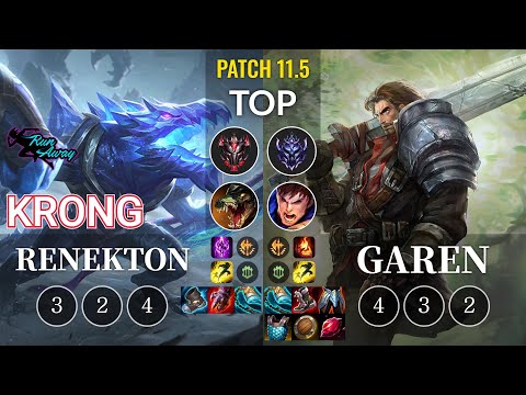 RNW KronG Renekton vs Garen Top - KR Patch 11.5