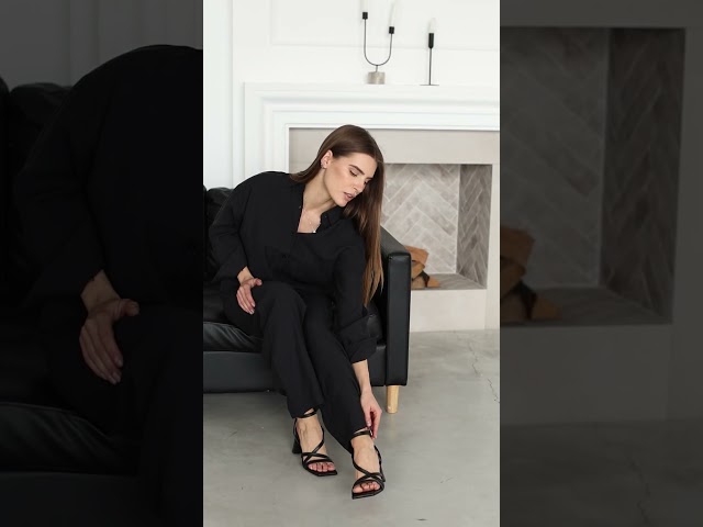 Чоботи жіночі шкіряні байка хутро 592641 Чорний Босоніжки жіночі шкіряні 594200 Чорні