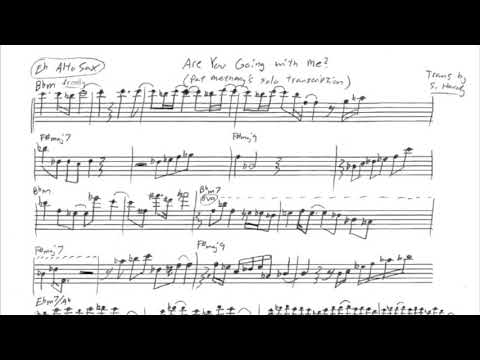 Are You Going With Me? by Pat Metheny Group.  Cover, Solo Transcription, Sheet Music, Backing Track