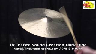 Video thumbnail for Paiste Sound Creation Dark Ride 18'' - The Drum Shop North Shore by Nate Morrison Drums