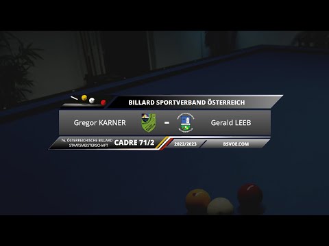 ÖSTM Cadre 71/2 2022/23 - Runde 5 - Gregor Karner gg. Gerald Leeb