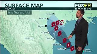 Hurricane Harvey Strengthens to a Category 2 Storm
