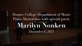 Piano Masterclass with Special Guest, Marilyn Nonken