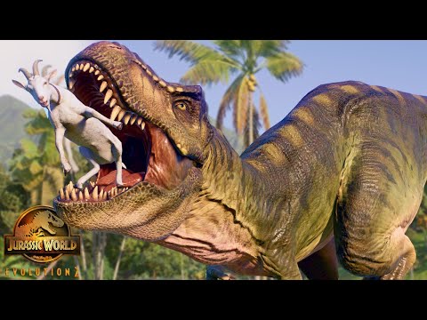 Hunt the GOAT! All Carnivore Dinosaurs hunt Animation in Jurassic World Evolution 2