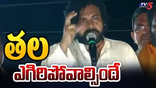 తల ఎగిరిపోవాల్సిందే | Pawan Kalyan Promises to Pithapuram People | AP Elections 2024 | Tv5 News