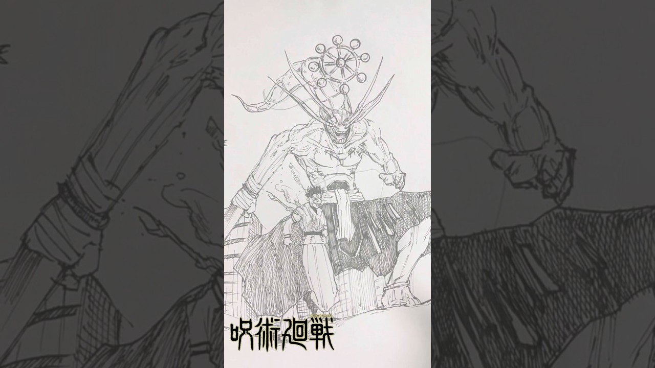 Ryoumen sukuna & Makora Speed Ｄrawing #shorts #drawing #anime #呪術廻戦 #jujutsukaisen #ryomensukuna