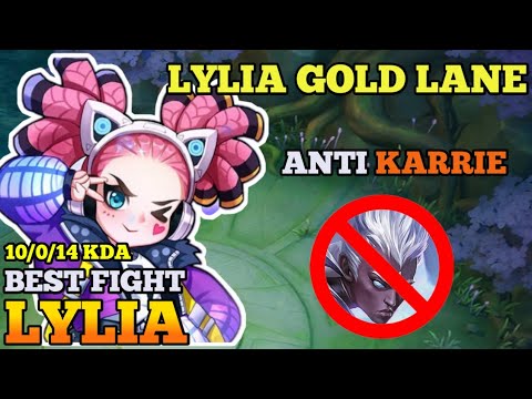 LYLIA BEST COUNTER TO META KARRIE IN GOLD LANE | LYLIA GAMEPLAY | MLBB