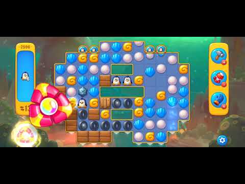 Fishdom Easy Level 2596 (with full seashell [Super Lightning]) @choraelmin