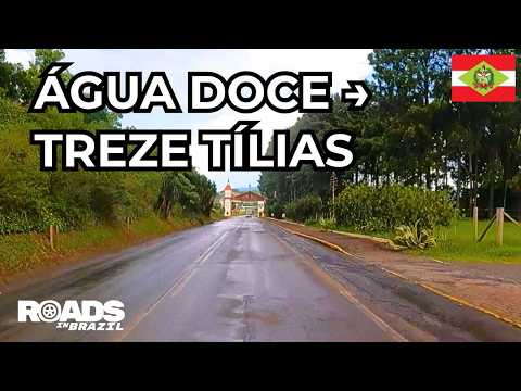 ÁGUA DOCE → TREZE TÍLIAS (SC), Brazil 🇧🇷 | Road drive & countryside landscapes | POV Drive 4K