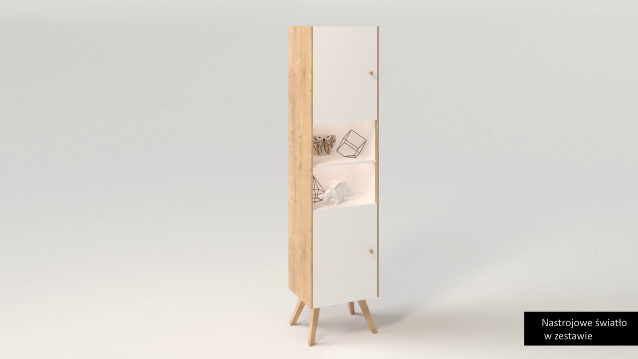 Nature Tall Display Cabinet with Lights