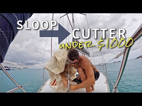 Atlantic Crossing Prep: Turning our SLOOP SAILBOAT into a CUTTER! - Ep 87